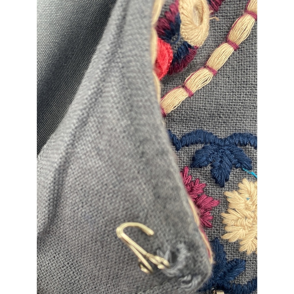 Indigo Moon Boho Decorated MultiColored Front Pocket Blazer/Jacket - Picture 8 of 11